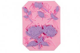 Molde silicona rosas con tallos (2)